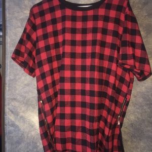 Long line zippered shirt